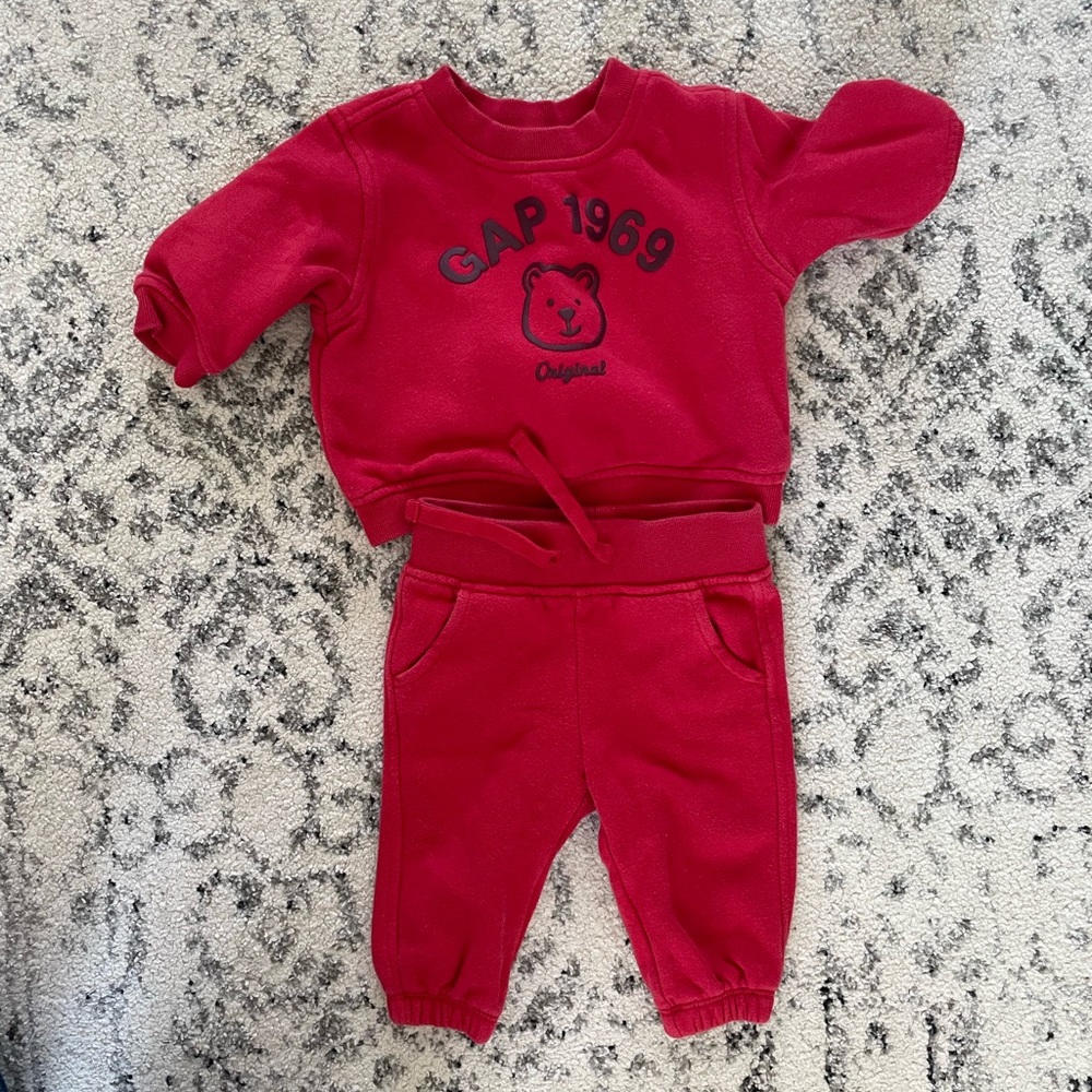 GAP red sweatsuit for baby